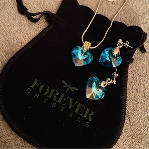 Necklace and earrings set Swarowsky Crystal . Brand new